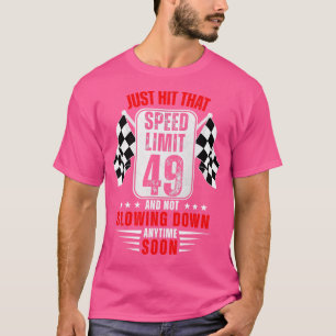 Camiseta 49º Sinal de Limite de Velocidade de Aniversário, 