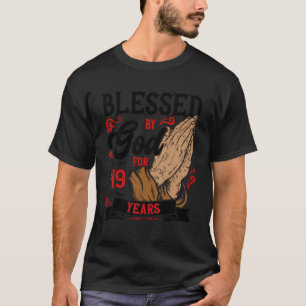 Camiseta 49º Tema Religioso De Aniversário Abençoado Por De