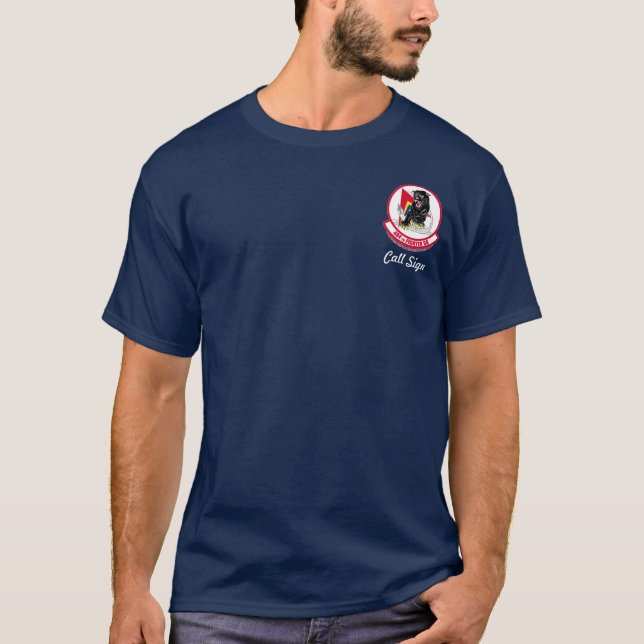 Camiseta 494th FS com F-15E - (cor escura) (Frente)