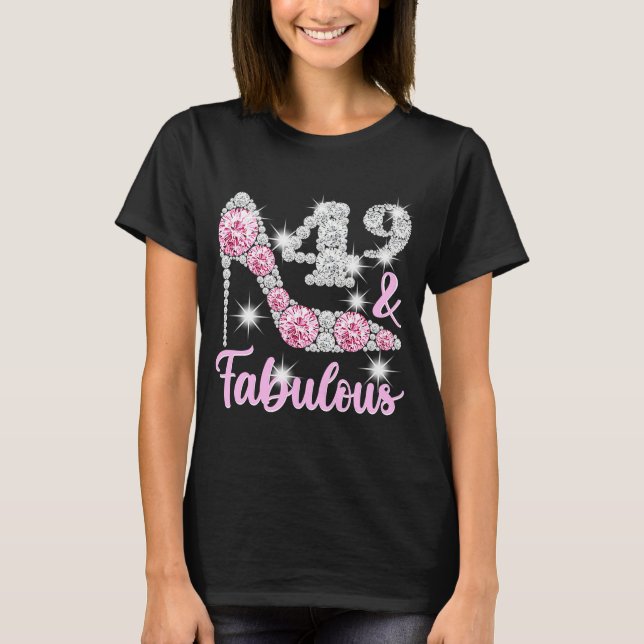 Camiseta 49.º Aniversário Para Mulheres 49 E Saltos Fabulos (Frente)