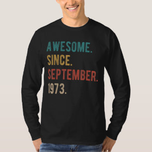 Camiseta 49 anos de idade 49 anos aniversário domingo incrí