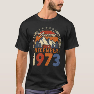 Camiseta 49 anos de idade incrível desde dezembro de 1973 4