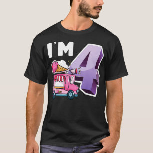 Camiseta 4.º Aniversário do Tripulante Sorvete Im 4 Sorve