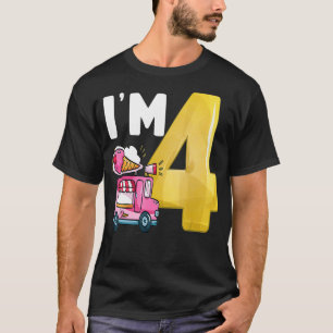 Camiseta 4.º Aniversário do Tripulante Sorvete Im 4 Sorve