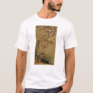 Camiseta 4. 秋 塘 群 図, 若 冲 bando de Sparrows, Jakuchu