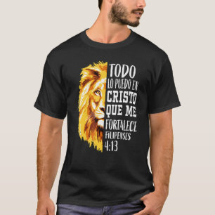 Camiseta 4 13 Homens Christian Verse Lion Judah Spa