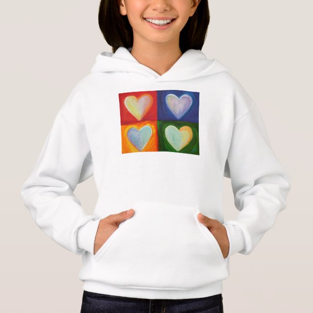 Camiseta 4 Amor Corações Arte Refrigerante Personalizado (Frente)