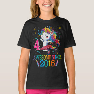 Camiseta 4 anos, 4 anos, dia de nascimento