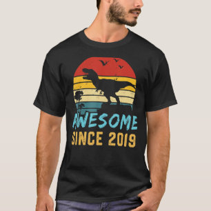 Camiseta 4 anos BDay Son Boy Dinosaur 2019 4 anos