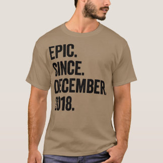 Camiseta 4 anos de dezembro de 2018 4º aniversário