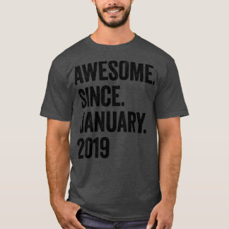 Camiseta 4 anos fantásticos desde janeiro de 2019 4º aniver