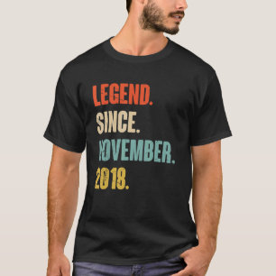 Camiseta 4 anos Legenda de 4 anos desde 20 de novembro