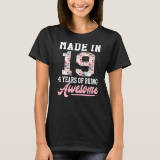 Camiseta 4 anos Meninas adolescentes do 4º aniversário feit