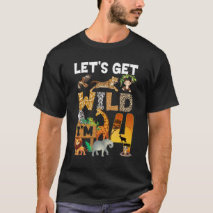 Camiseta 4 anos Zoo Aniversário Safari Selva Animal 4B