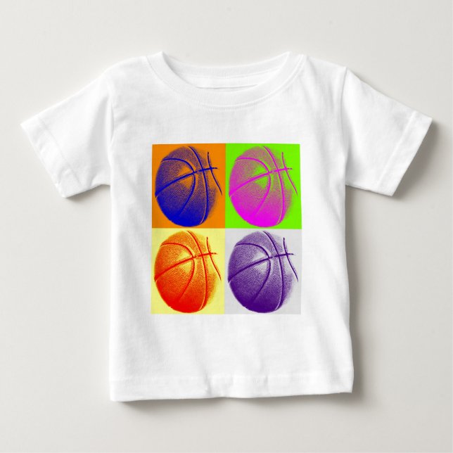Camiseta 4 Cores de basquete de Pop (Frente)