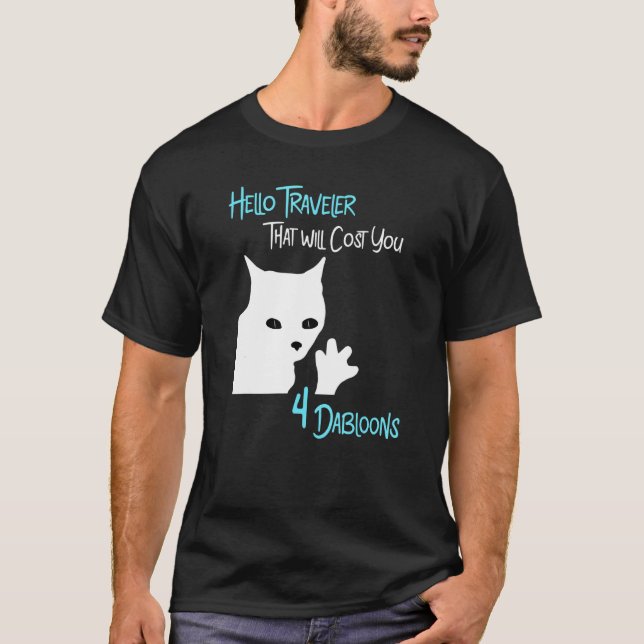 Camiseta 4 Dabloons Cat - Olá Amigo (Frente)