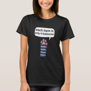 Camiseta 4 Dabloons Meme de Gato, Dabloons Doubloons Moeda