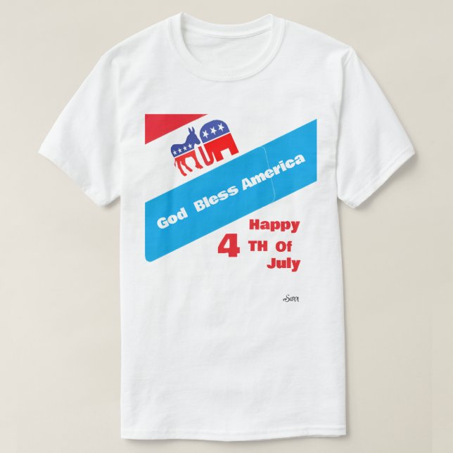Camiseta : 4 de Julho (Frente do Design)