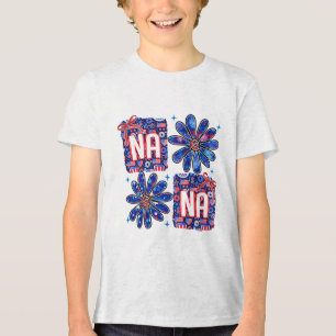 Camiseta 4 De Julho Abençoada Avó Mimi Patriotic Coquett