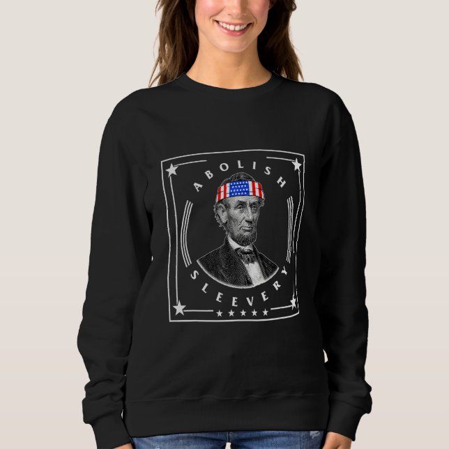 Camiseta 4 De Julho Abolir Lincoln Sleeach Beard Inside (Frente)