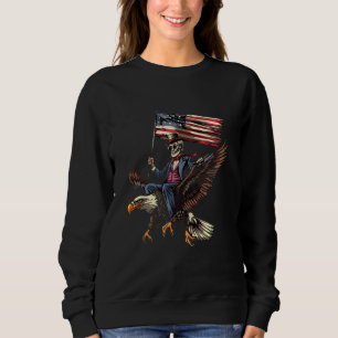Camiseta 4 De Julho Abraham Lincoln Bald Eagle USA Amer