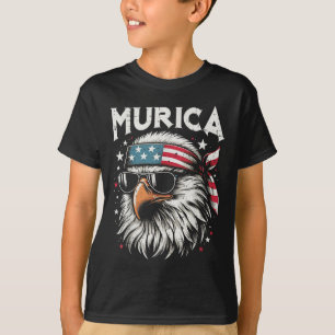 Camiseta 4 De Julho Águia Americana Murica Patriota Homens