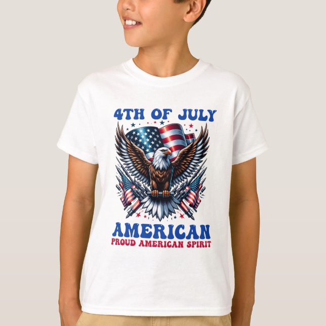 Camiseta 4 de Julho Águia Americana Sublimação-61001 (Frente)