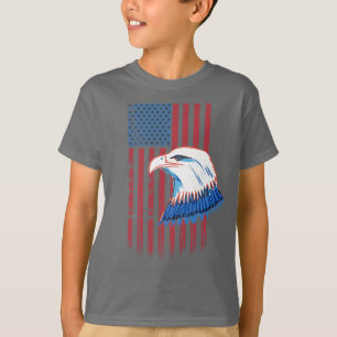 Camiseta 4 de julho Águia e Bandeira
