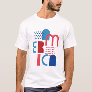 Camiseta 4 de julho América Geométrica
