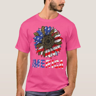 Camiseta 4 de julho América Sunflower EUA Patriótica Améric