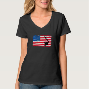 Camiseta 4 De Julho Animal Lemur American Flag Usa Patrio