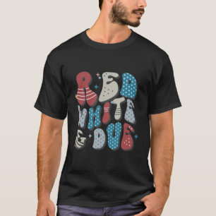 Camiseta 4 De Julho Anúncio De Gravidez Retro Vermelho Bran