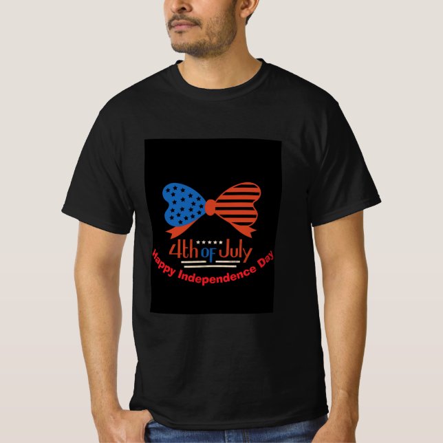 Camiseta "4 de julho" Arco Patriótico Personalizado (Frente)