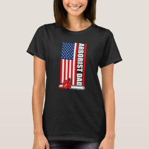 Camiseta 4 De Julho Árvore Pai Arborista Chama