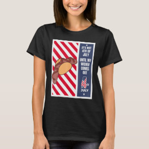 Camiseta 4 de Julho até que meu cachorro-quente saia 4 de
