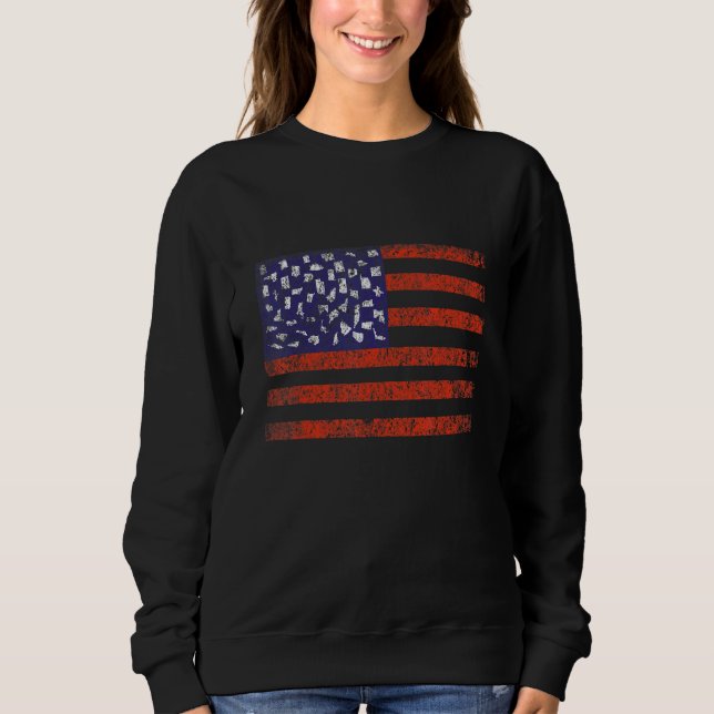 Camiseta 4 de julho Bandeira Americana Estados Unidos Patri (Frente)