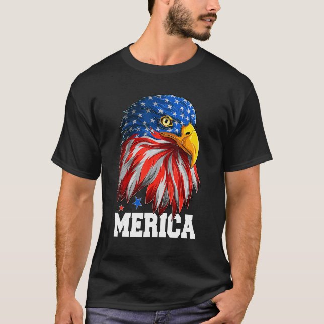 Camiseta 4 De Julho Bandeira Americana Merica Patriótica Ea (Frente)