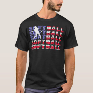 Camiseta 4 De Julho, Bandeira Americana Softball Patriótica