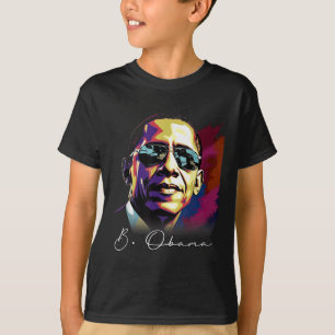 Camiseta 4 De Julho Barack Obama Presidente Retrato Patrio