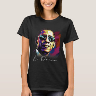 Camiseta 4 De Julho Barack Obama Presidente Retrato Patrio