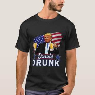 Camiseta 4 De Julho, Bebendos Engraçados - Donald Dru