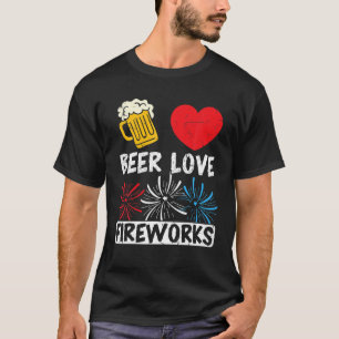 Camiseta 4 De Julho Beer Love Fireworks Diretor