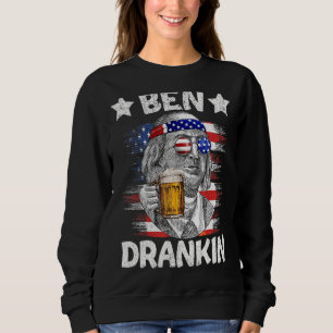 Camiseta 4 De Julho Ben Drankin Bebendo Beer Benjamin Fra