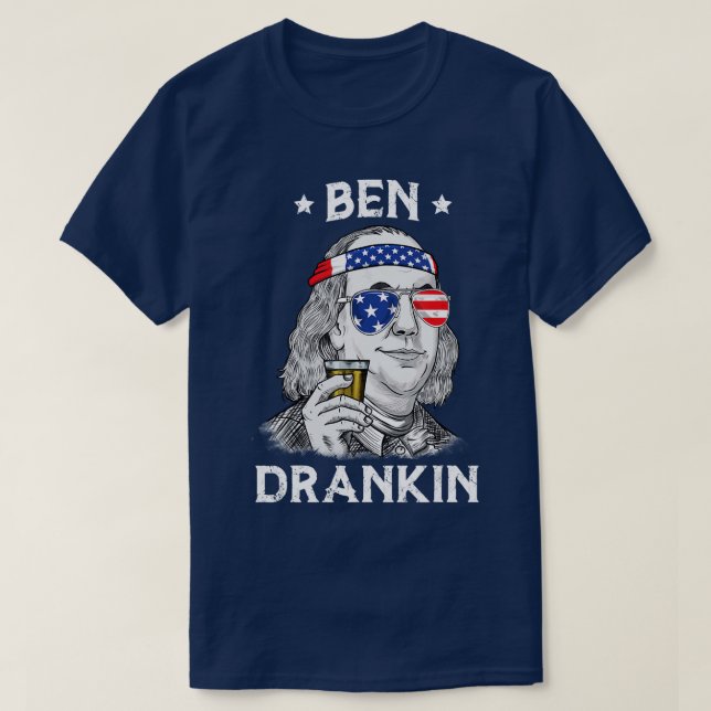 Camiseta 4 De Julho Ben Drankin Benjamin Franklin (Frente do Design)