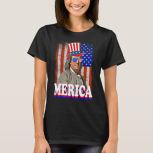 Camiseta 4 De Julho Benjamin Franklin - Bandeira Americana