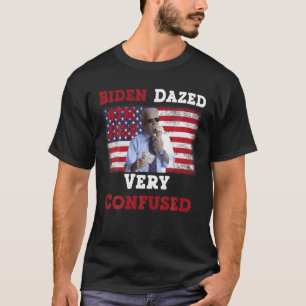 Camiseta 4 De Julho Biden Assustou Muito Confuso, Engraçado