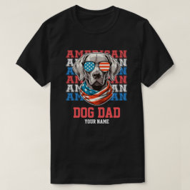 Camiseta 4 de julho Cachorro no Pai de Cachorro Personaliza
