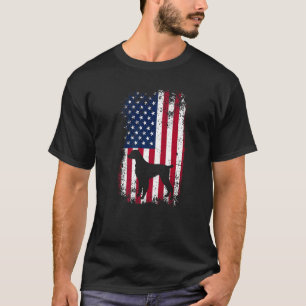 Camiseta 4 de julho Cachorro Patriótico Mãe Pai EUA Bandeir