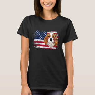 Camiseta 4 de julho Cachorro Patriótico Mãe Pai US Flag Coc