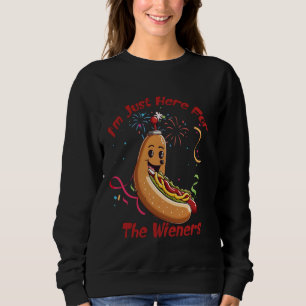 Camiseta 4 De Julho Cachorro Quente Estou Aqui Apenas Para 